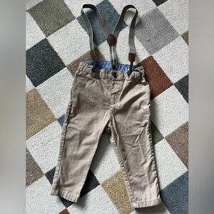 Toddler Pants with Adjustable Suspenders